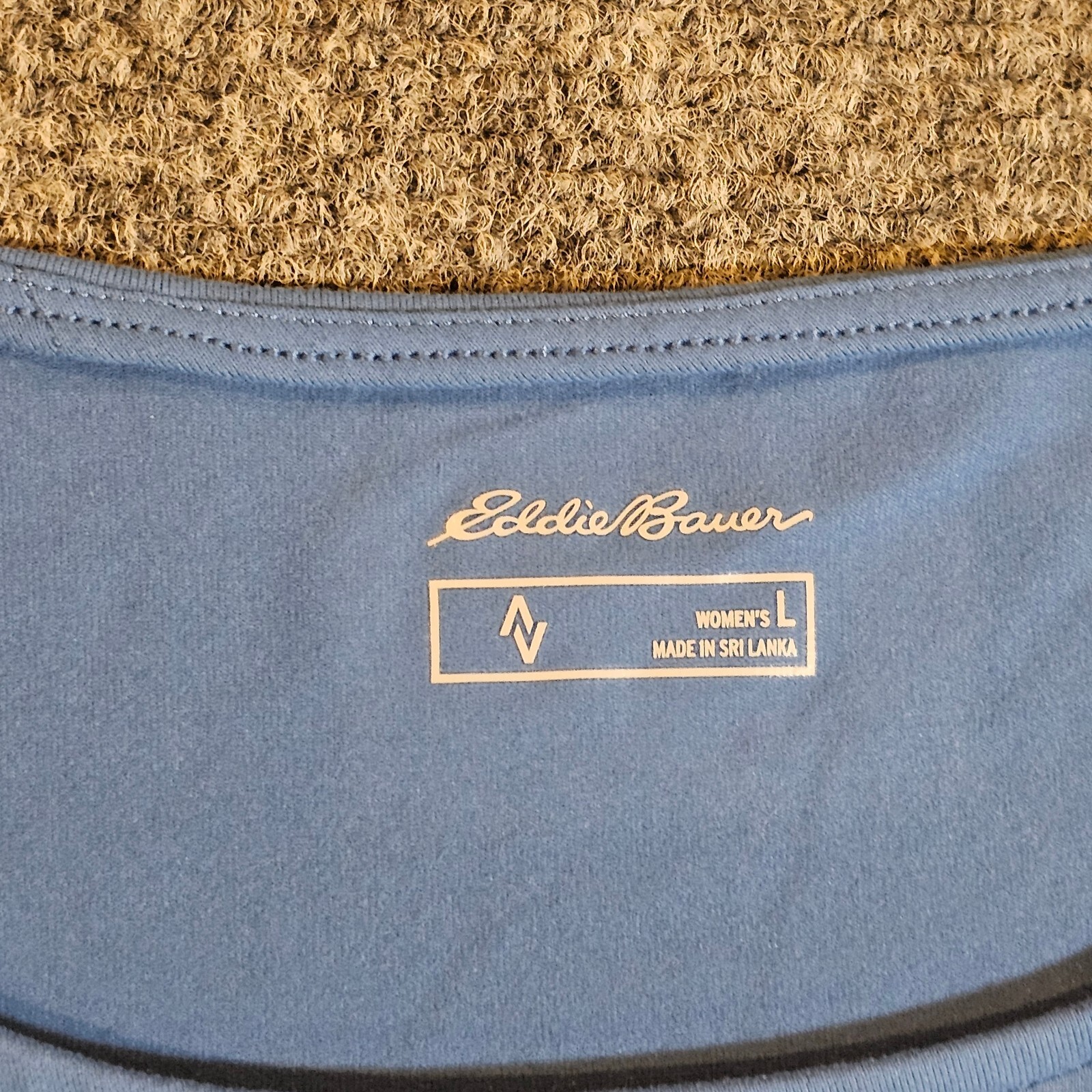 Eddie Bauer Dress Womens Large Blue Travex Fitted Sleeveless Stretch Casual Basi