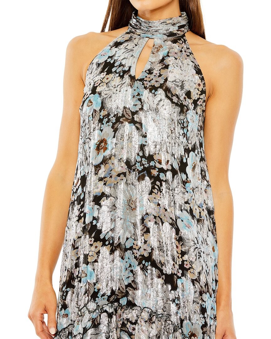 Mac Duggal High Neck Keyhole Ruffle Mini Dress Women’s