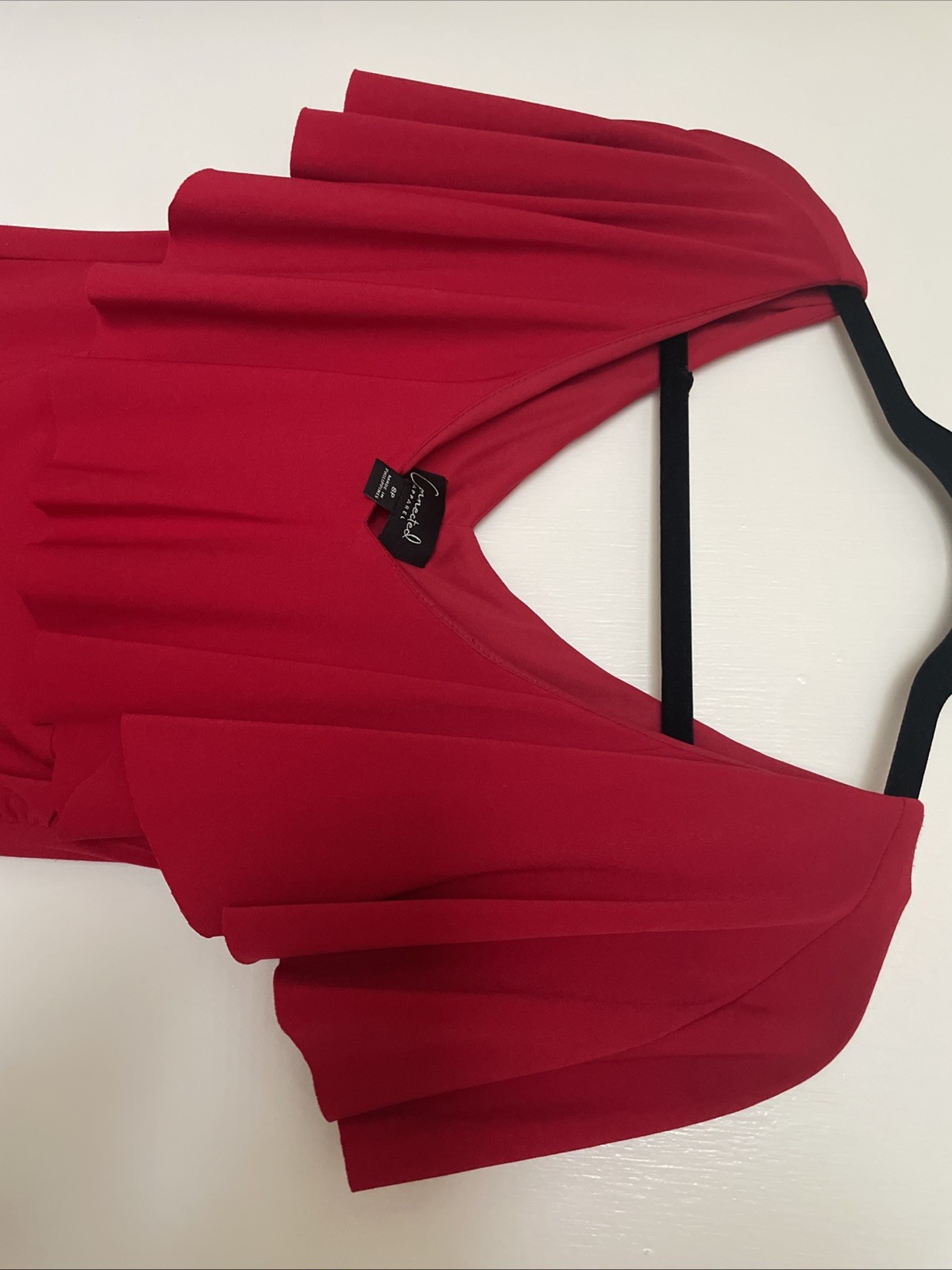 Red Stretchy Cocktail Party Dress