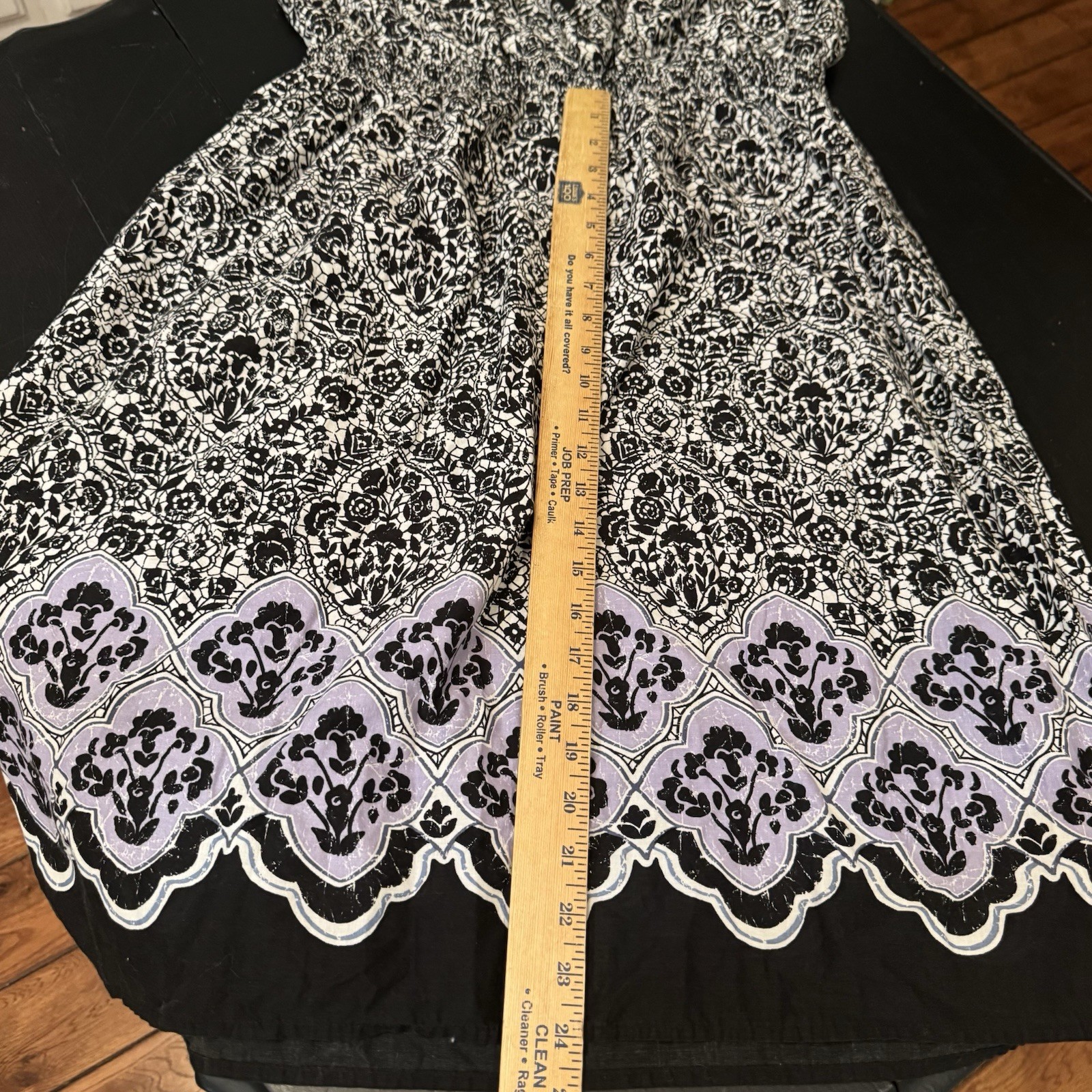 Sonoma Life & Style black white & purple sleeveless v-neck midi sundress size XL