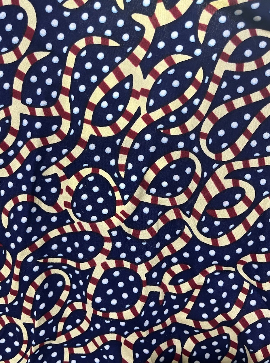 Zuri Kenya Dress Ribbon In The Sky Pattern Sz Lrg w/pockets- Dopamine Dressing!