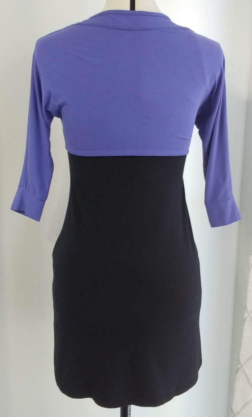 No Label 2-Tone Purple/Black Mid Thigh Length Flowy Dress Junior Size 10