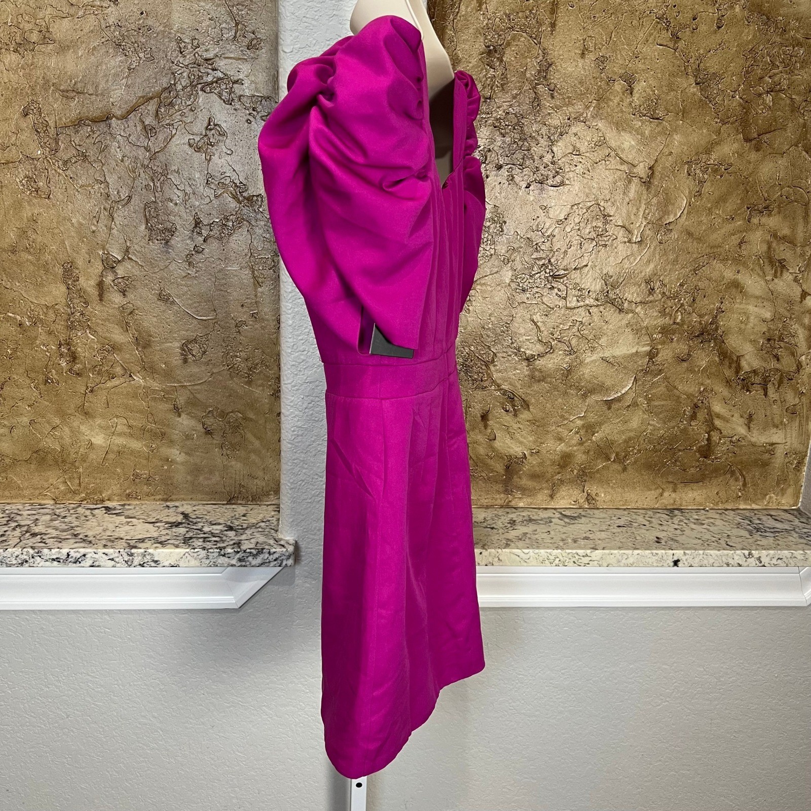 NWT DO+BE Mini Dress Small Magenta Puff Sleeve Sweetheart Neckline Barbiecore
