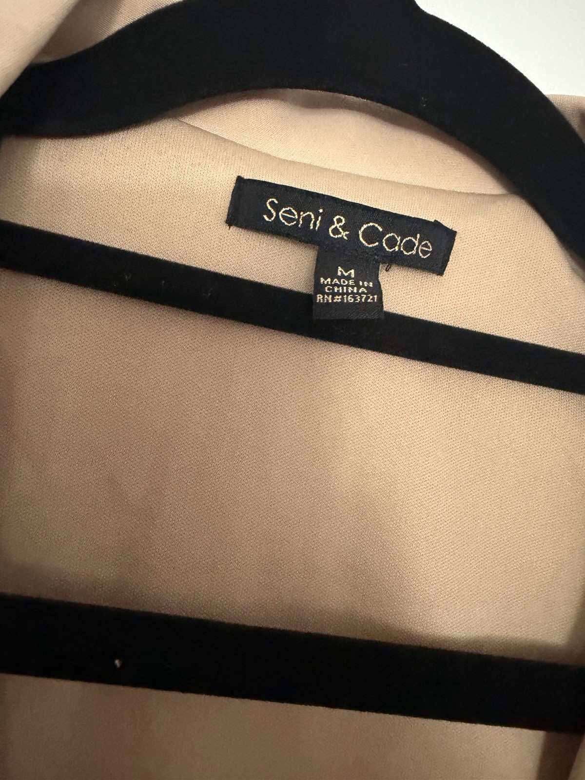 Seni & Cade Elegant Beige Vest Blazer Dress Office Career Chic Mini Dress size M