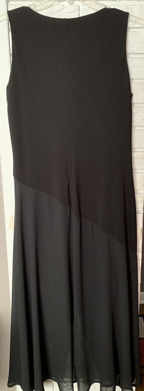 PICADILLY Women’s Size M Black Mini/Maxi Dress, Sleeveless with Silver Rings
