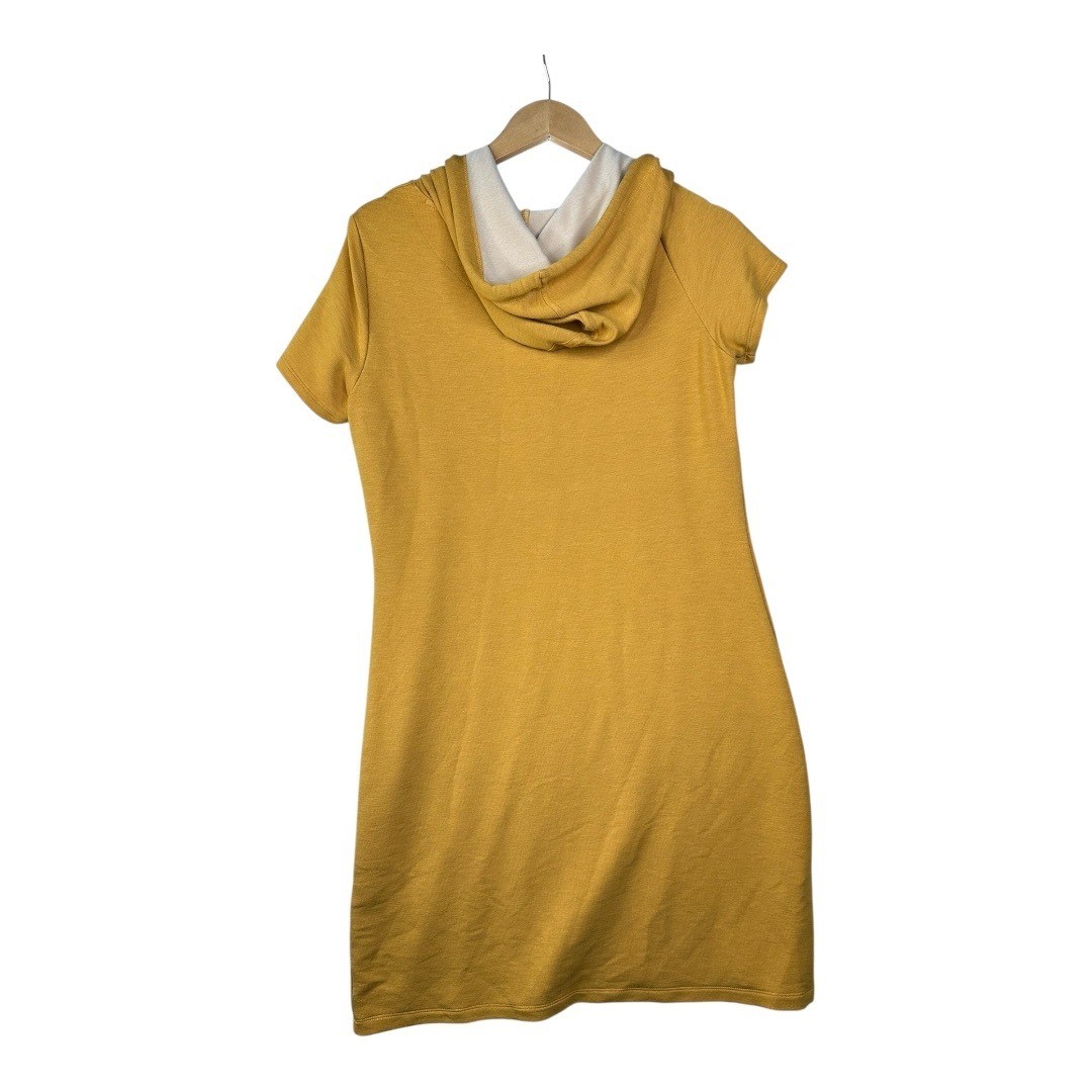 Calvin Klein Hooded Stretch Dress size Medium Yellow