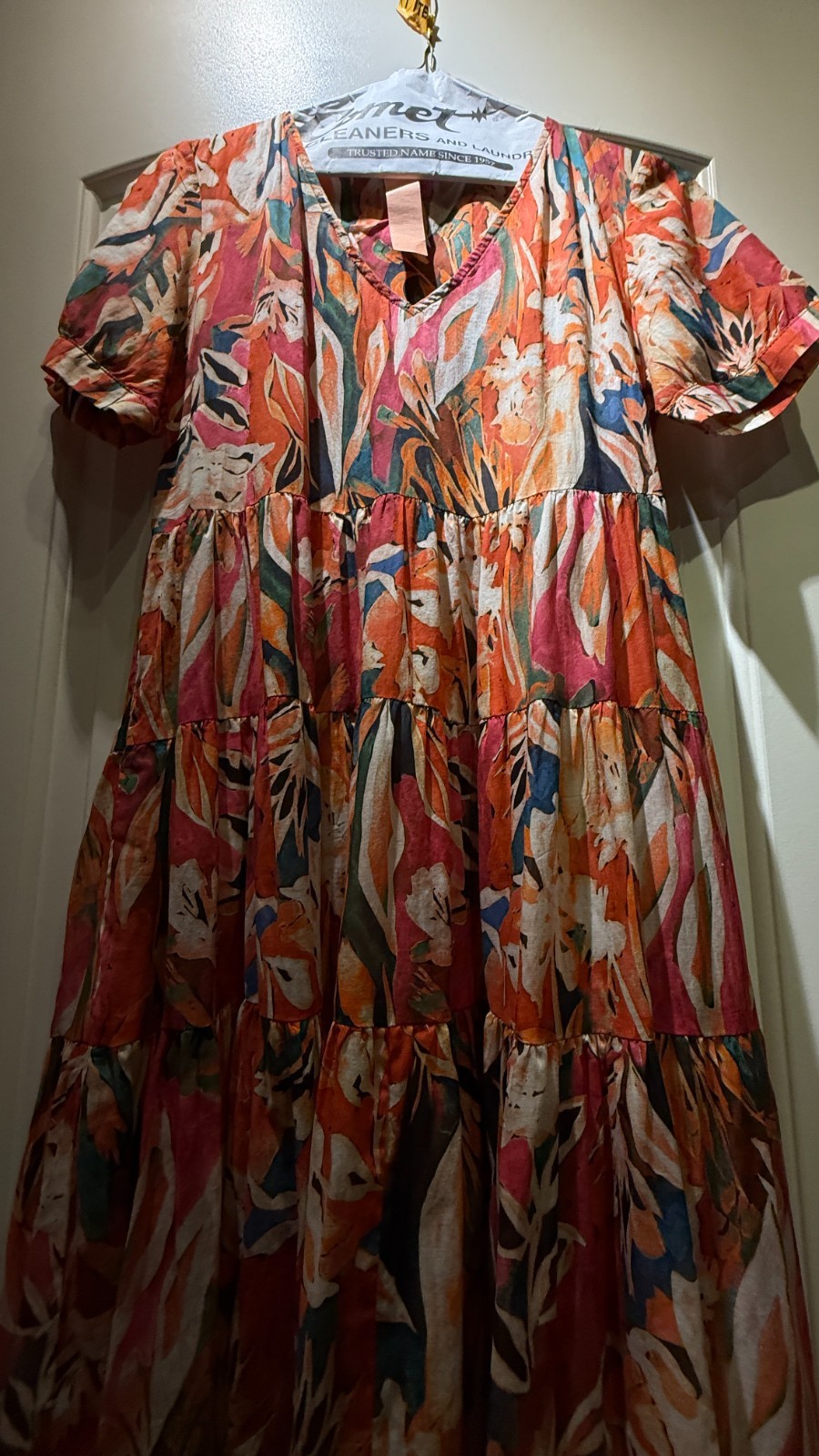 Peruvian Connection Solana Maxi Dress in Rouge, Size S, Excellent Condition