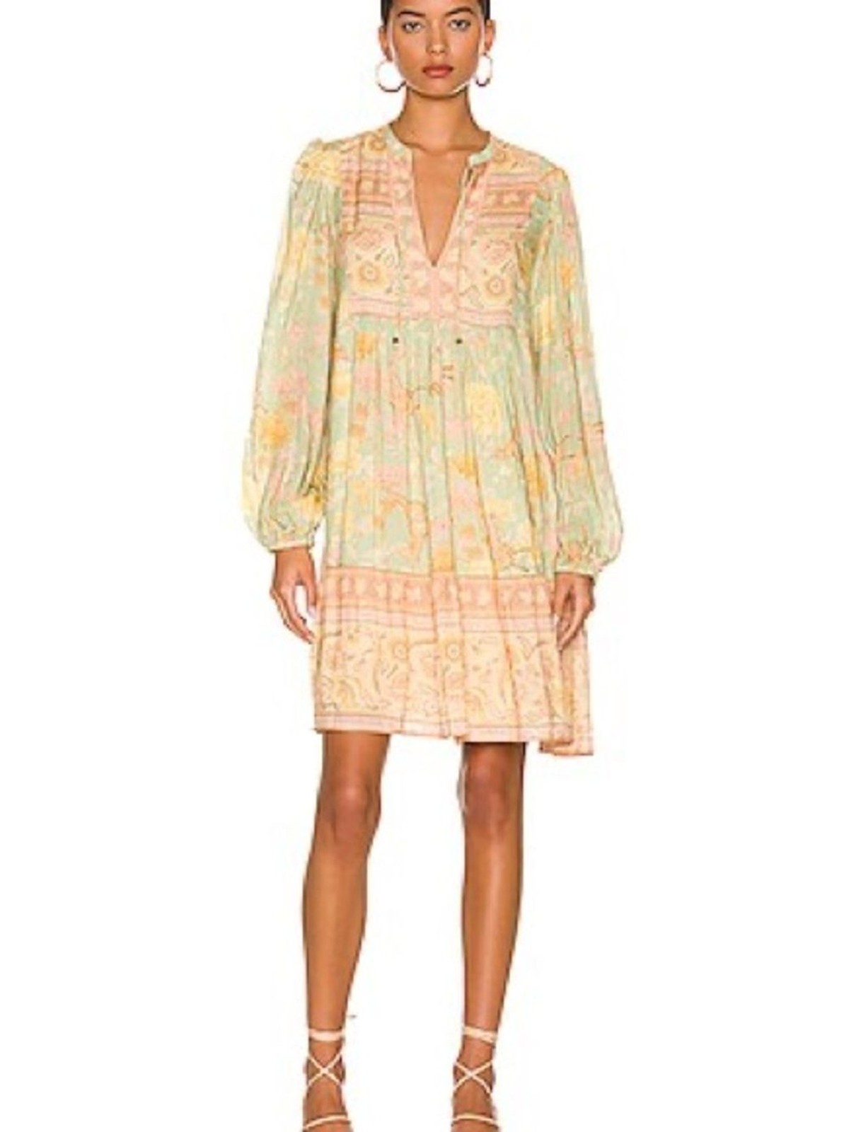 Spell Butterfly Boho Tunic Dress Botanical Mini Dress Size XS