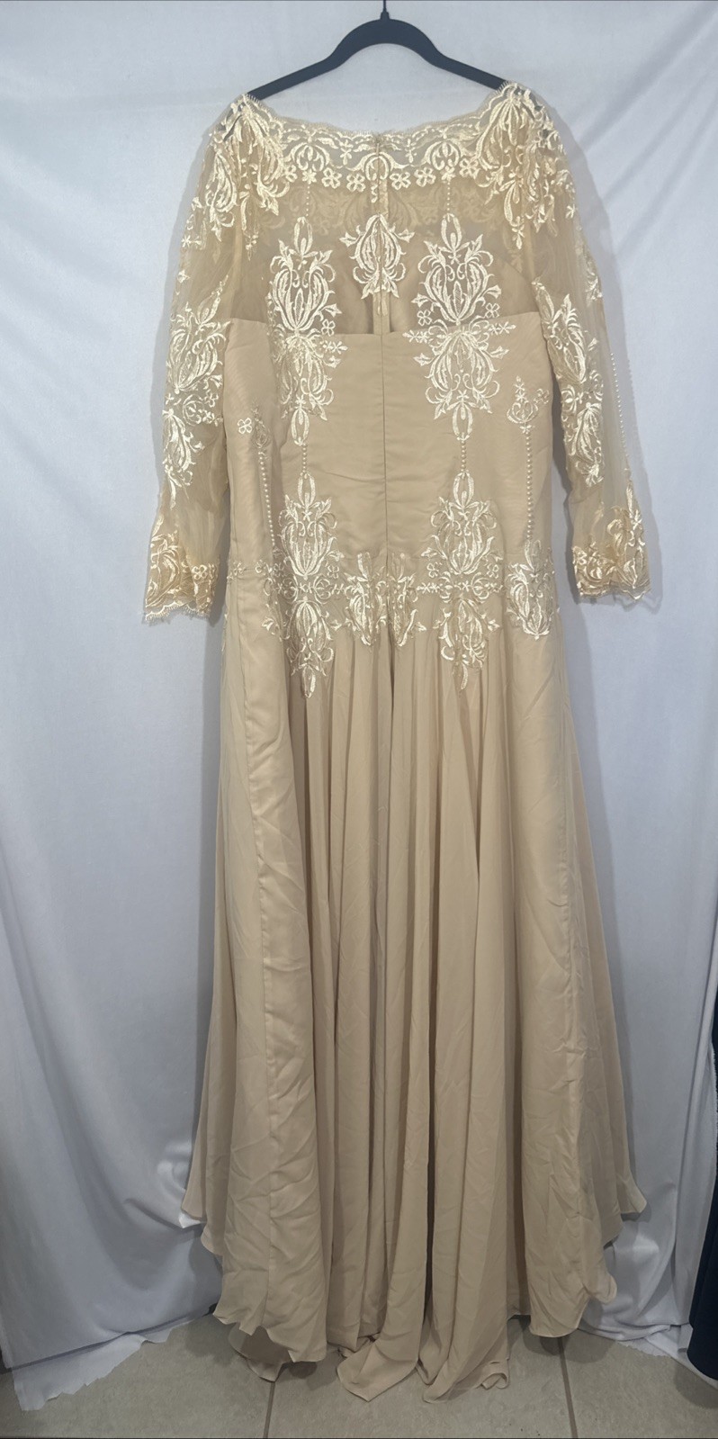 NEW UNBRANDED [ 18W Plus Size ] Applique Chiffon Champagne Mother of The Bride