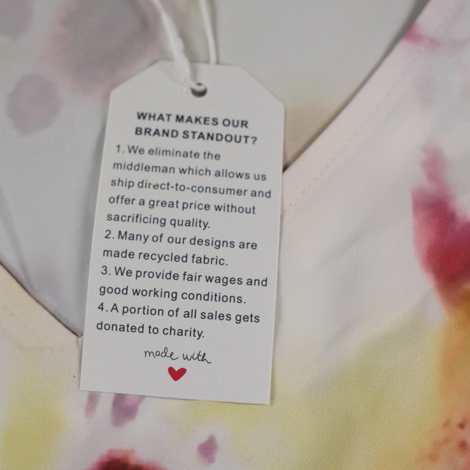 Made with Love Floral Watercolor Tunic Dress 3/4 Ruffle Sleeve Boho Poet – XXL
