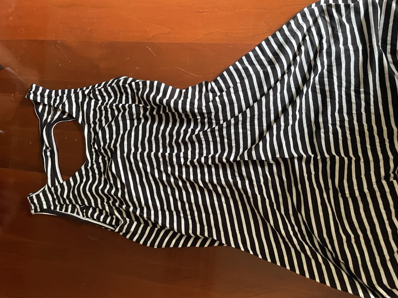 Arizona Jeans Black And White Striped Mini Dress Size Medium