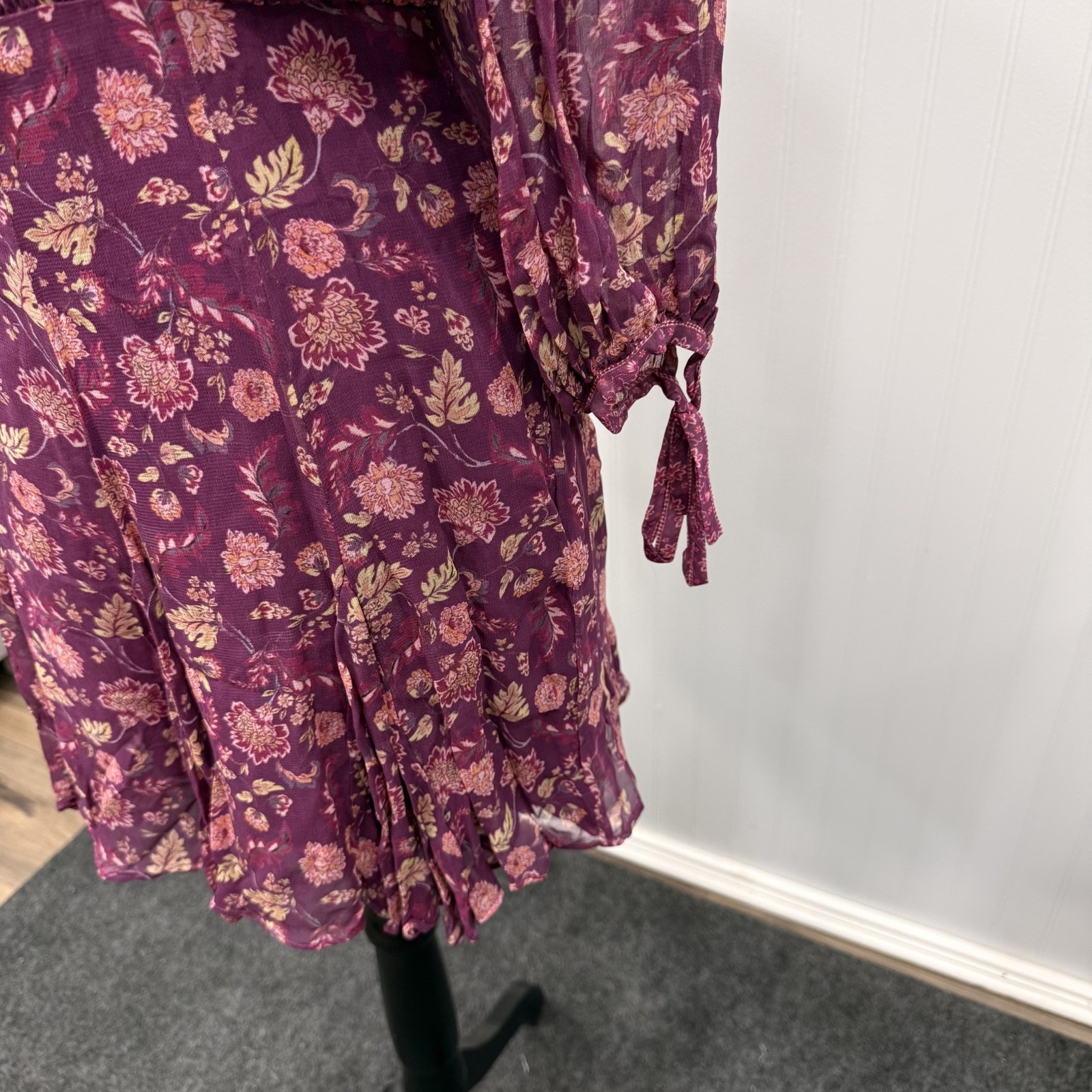 Revolve Tularosa Women’s Small Pink Floral 3/4 Sleeve Mini Hopper Dress
