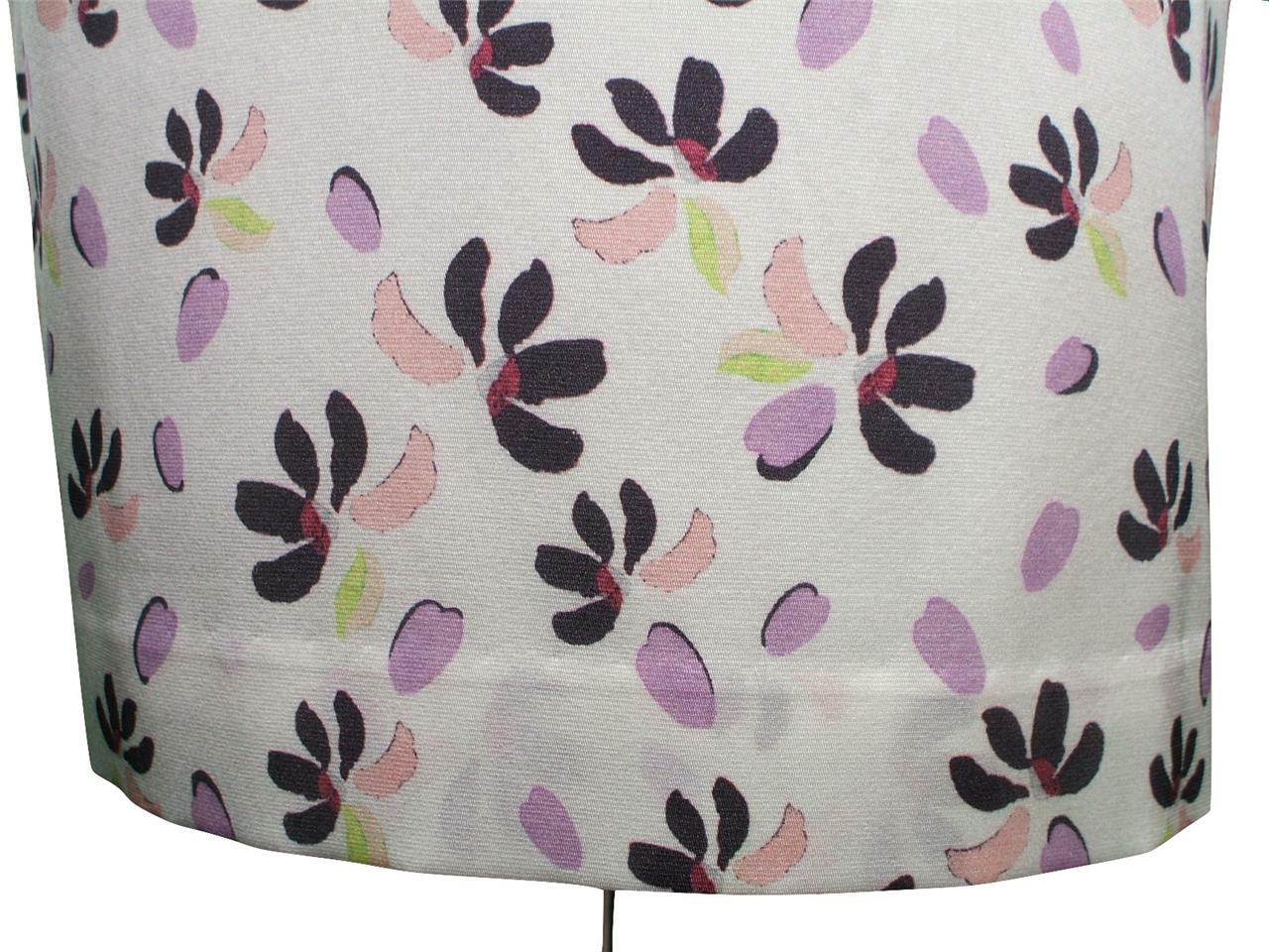 NWT ST. JOHN Knits Geranium Petals Print Stretch Silk Crepe Dress sz 16 $995