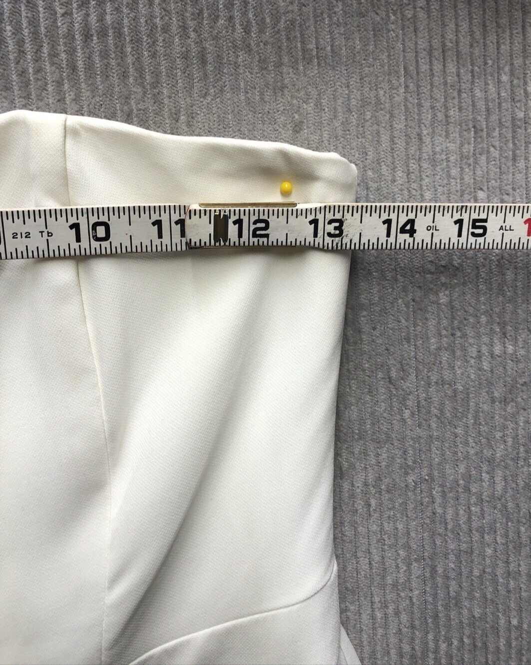 White House Black Market Strapless Jumper Size 0 Off White Split Layered Front