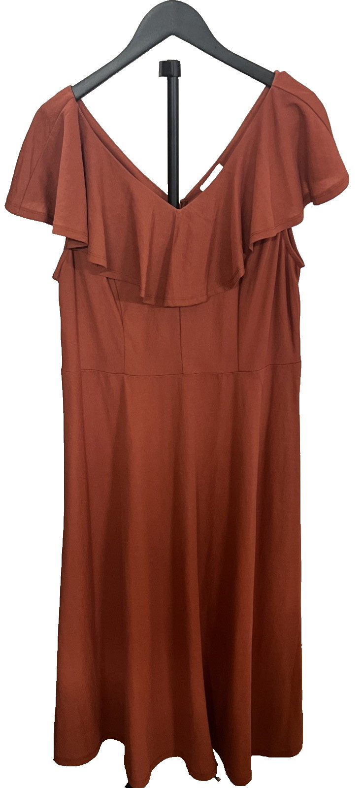 Est 1946 Women’s Size 16 Sleeveless Dress Rust/Burnt Orange Color V Neck