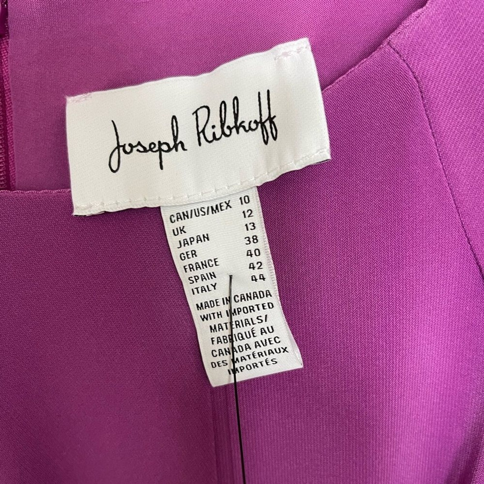 Joseph Ribkoff Fuchsia Tie-Waist Sheath Dress