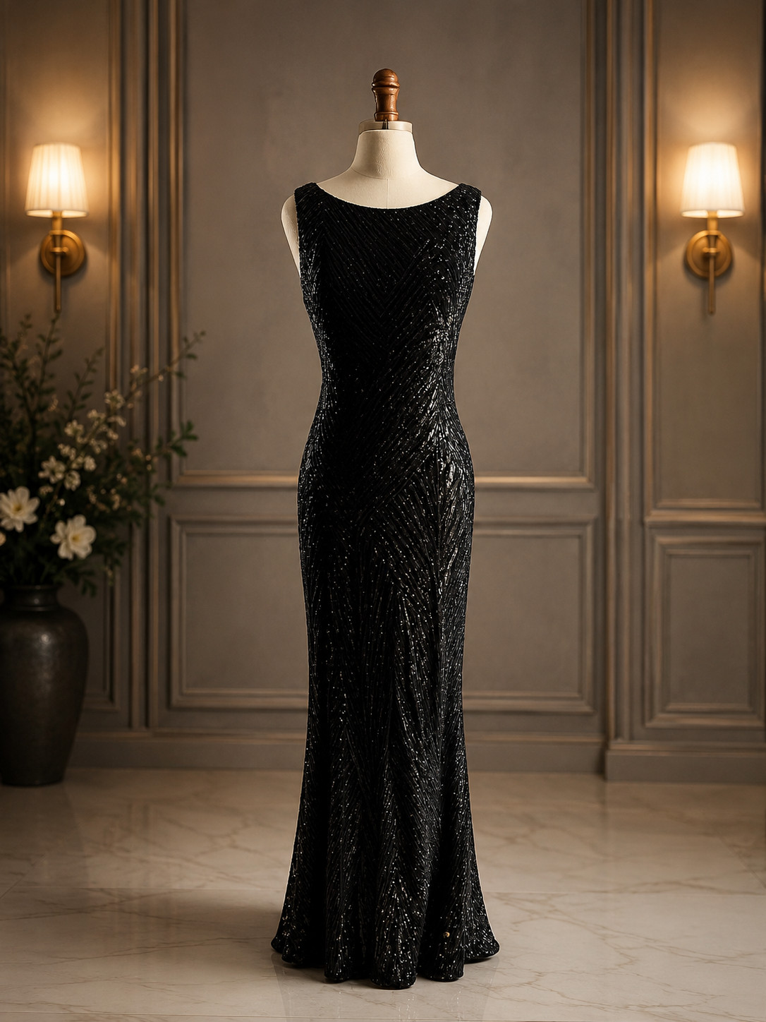 Glitter Formal Dresses Long Evening Gowns Bodycon Mermaid Sparkly Sequin Boat Ne