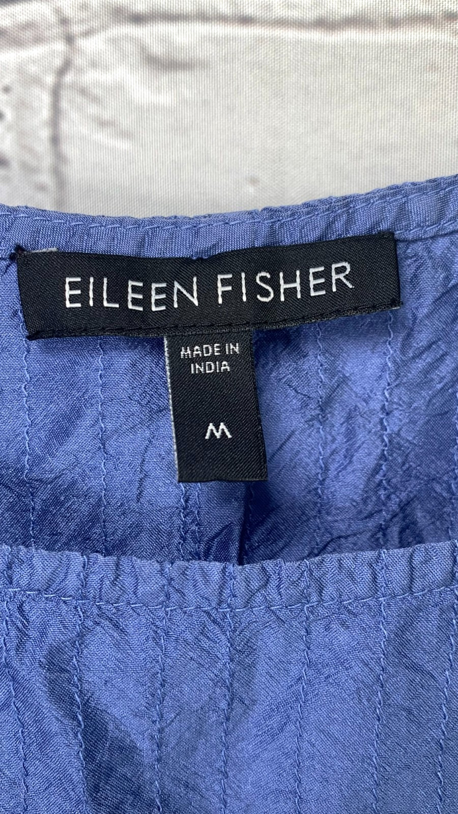 Eileen Fisher Washed 100% Silk Taffeta Dress Sleeveless Tie Pleats Trimmed Hem M