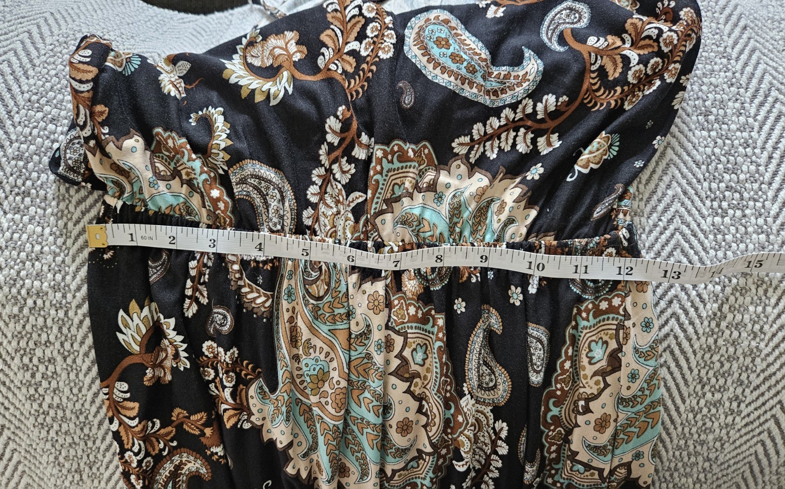 Lascana Womens Resort Tropical Summer Black Paisley Print Maxi Dress NEW Size 4