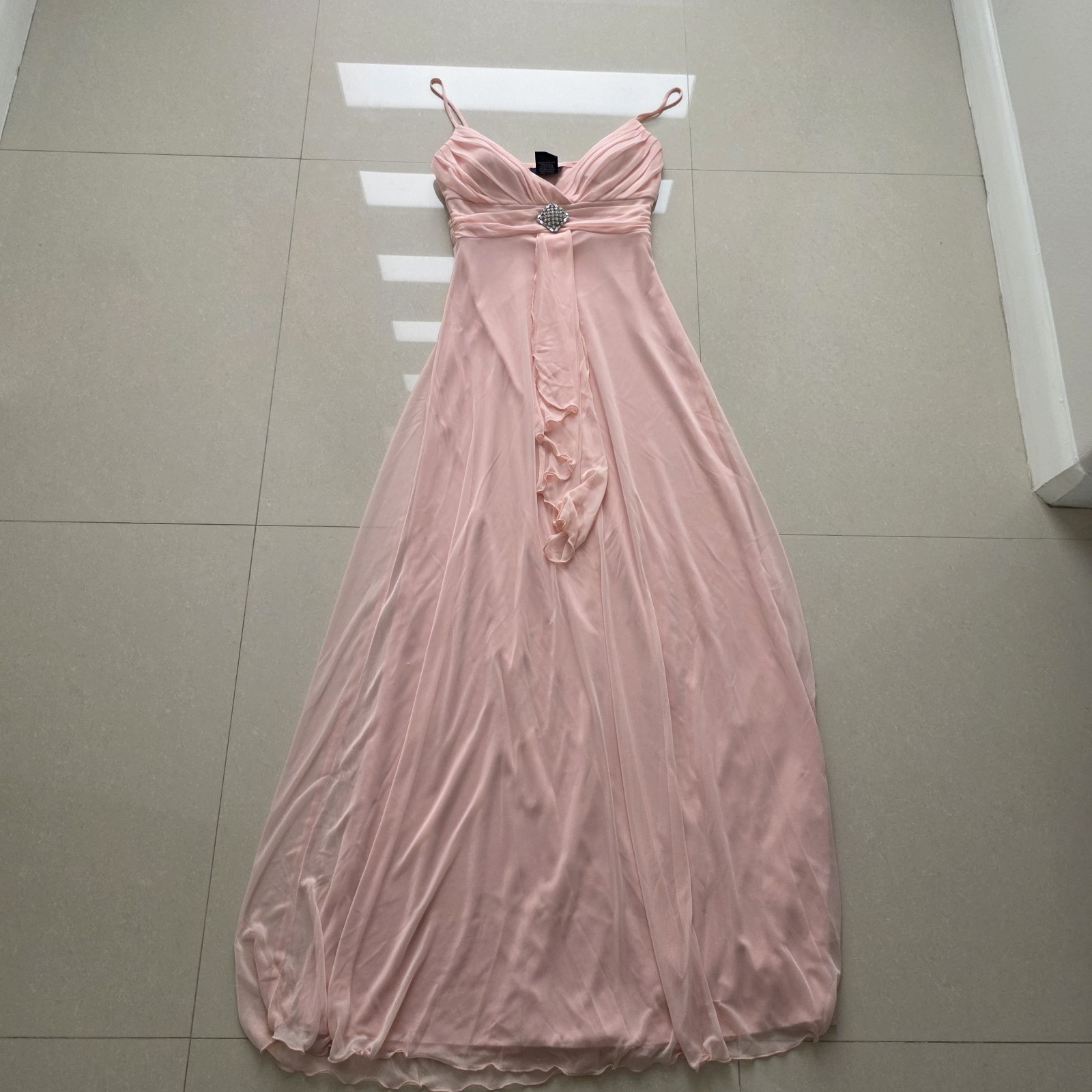 B Smart Sz 4 (Small) Pink Cute Sexy Style Maxi Dress Wedding Party Cocktail NWT