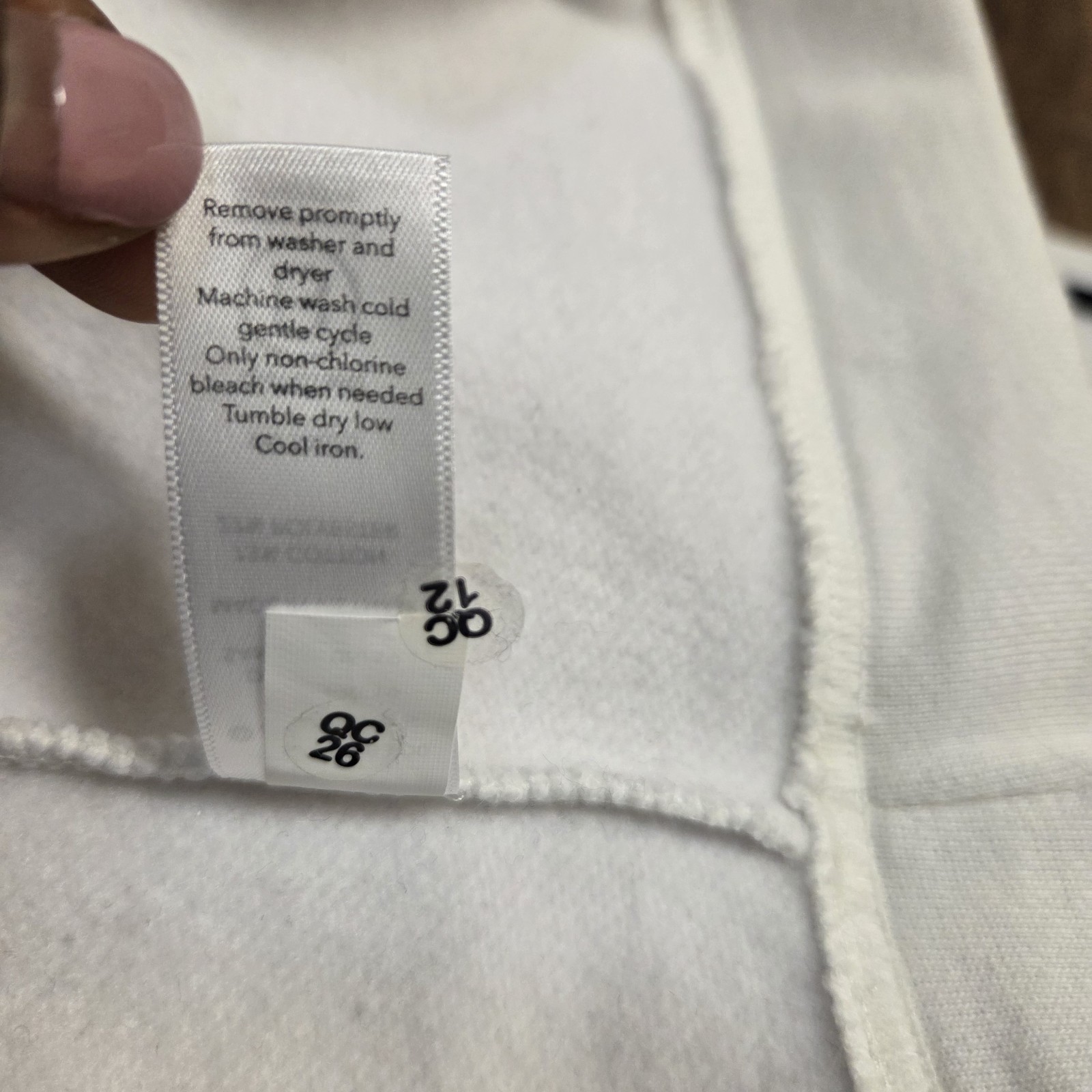Athleta Round Trip Sweatshirt Dress Women L White French Terry Sporty Athleisure