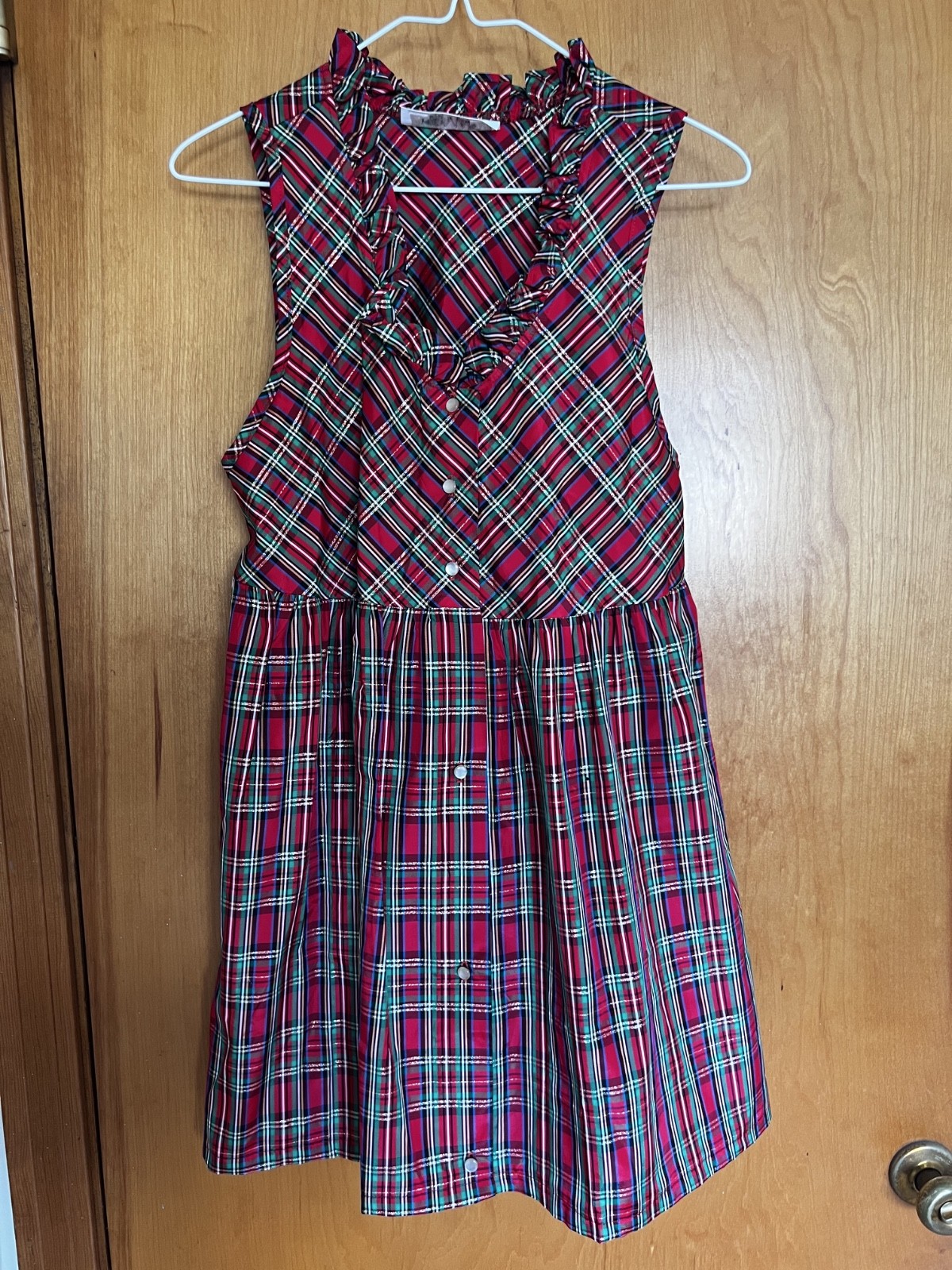 Vintage Komar Classic Plaid Mini Dress Holiday Solstice Christmas Uniform