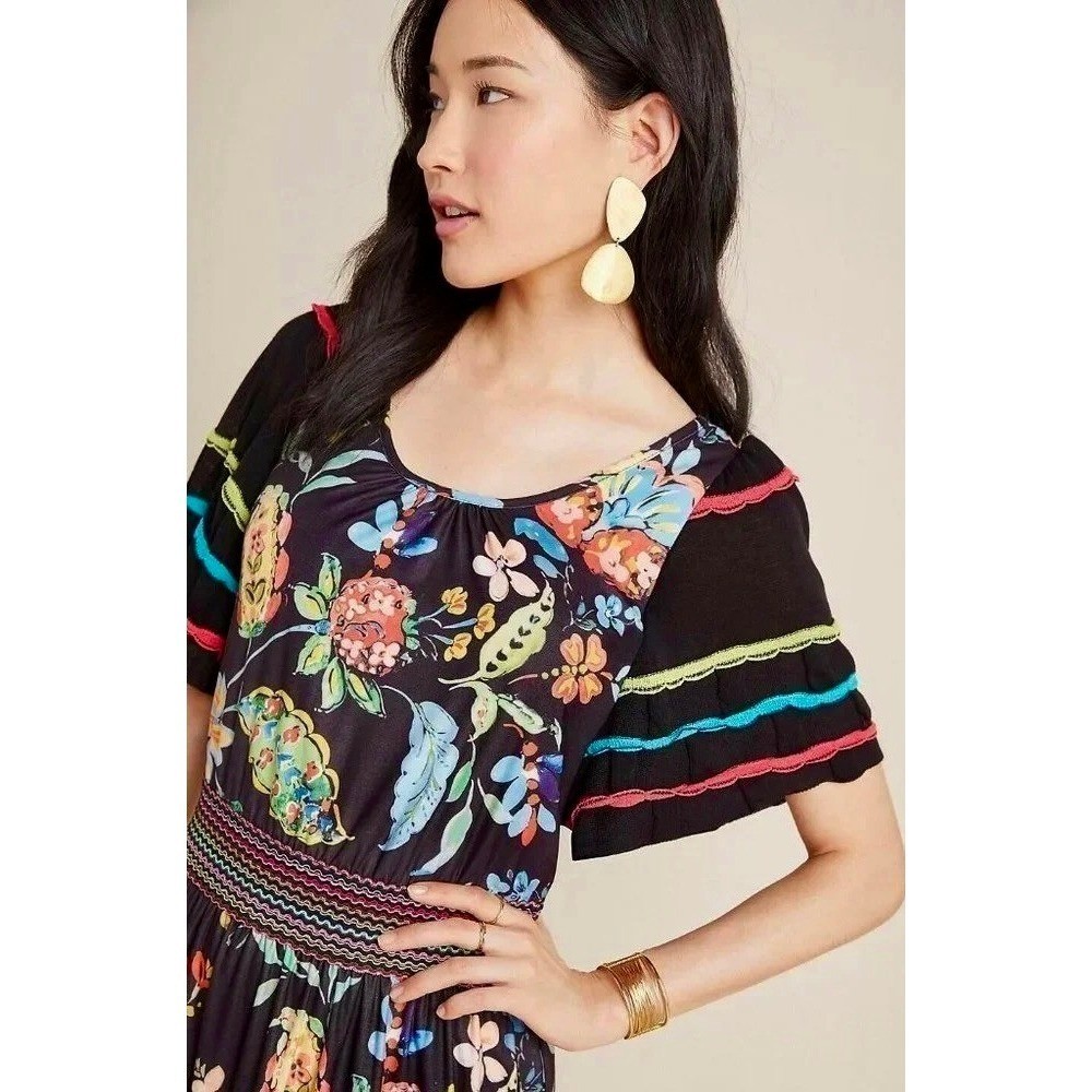 NWT!! Anthropologie ALDOMARTINS Catalonia Floral Paisley Maxi Dress Medium
