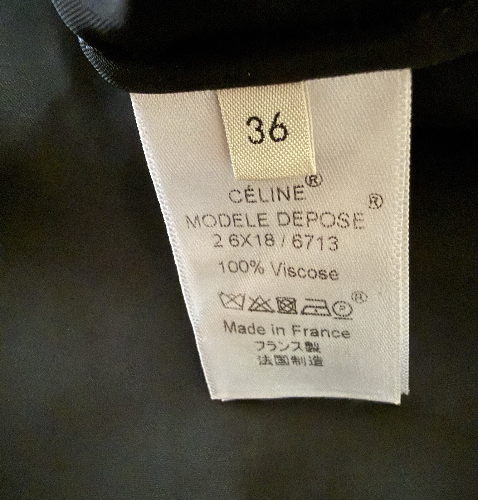 Authentic Celine Phoebe Philo Black Taffeta Satin Slip Dress 34 US 4 6 Y2K 90s