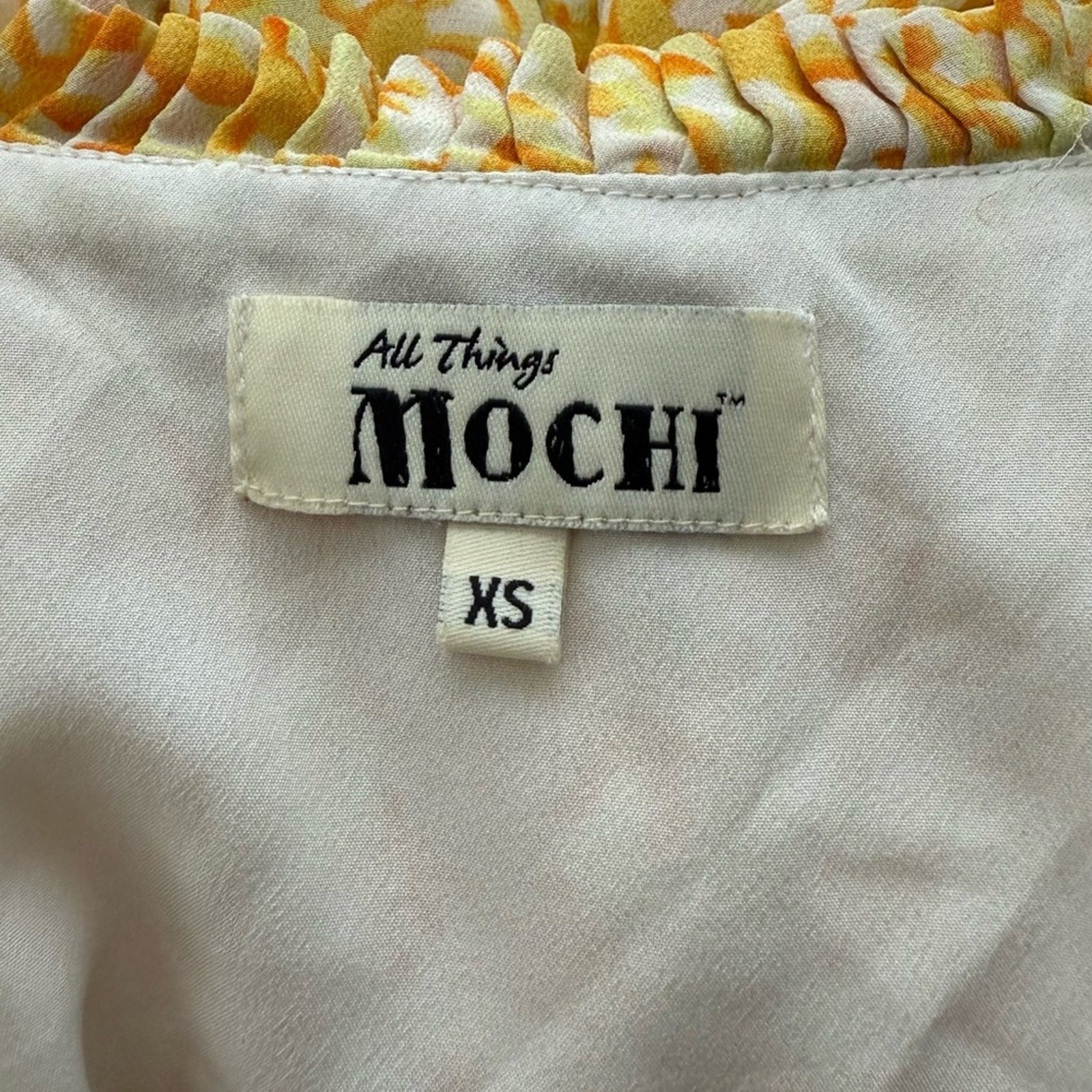 All Things Mochi Luz Tiered Ruffle Maxi Dress in Yellow Size XS 100% Silk