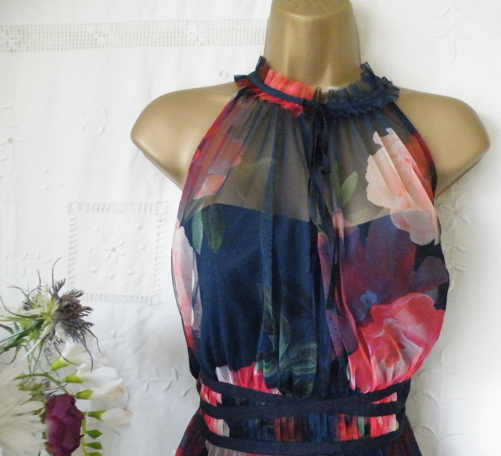 👗***MONSOON PRE OWNED “ROZA NAVY” DRESS SIZE 16***👗