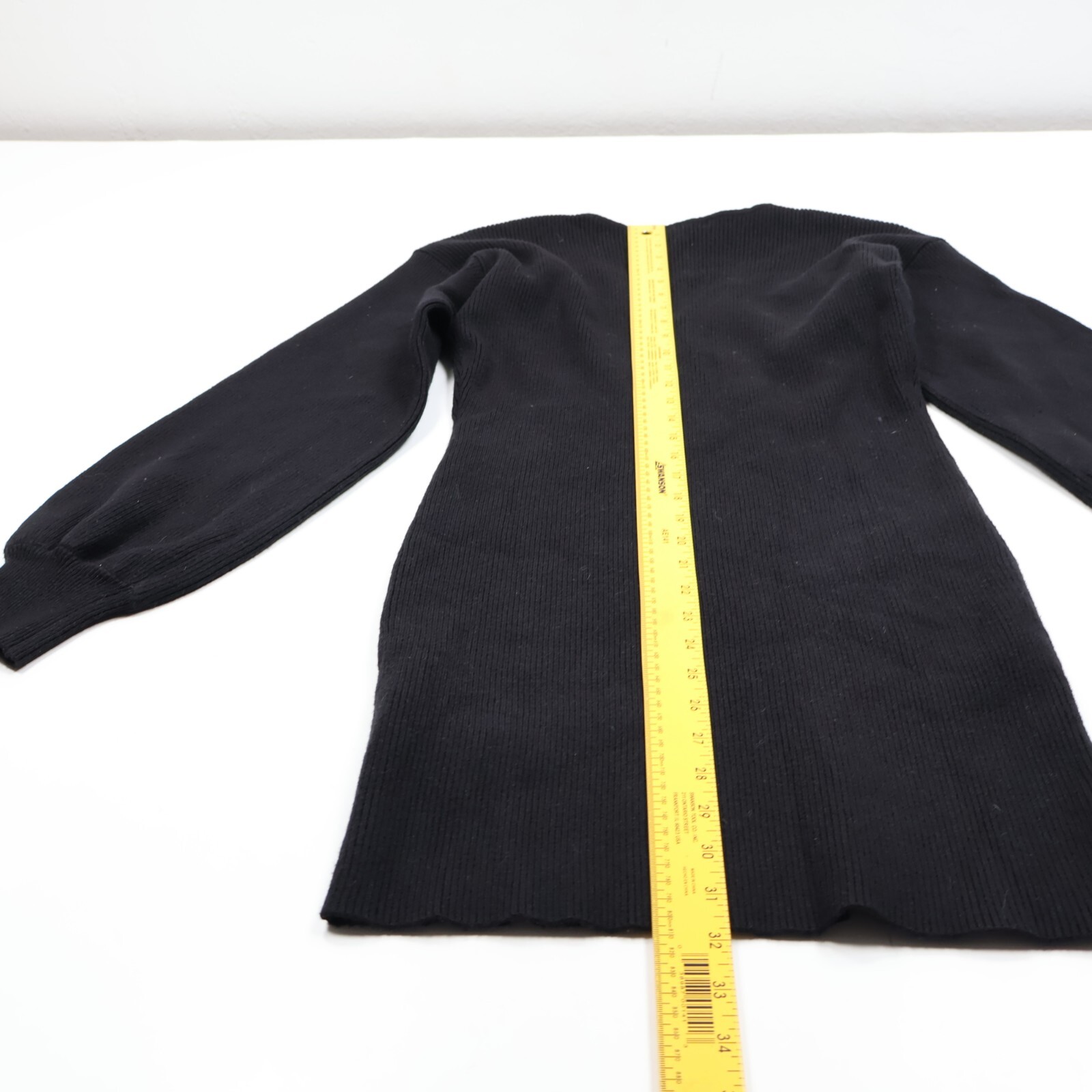 Forever 21 Black Sweater Dress Ribbed Bodycon Dress Long Sleeve Juniors Size M