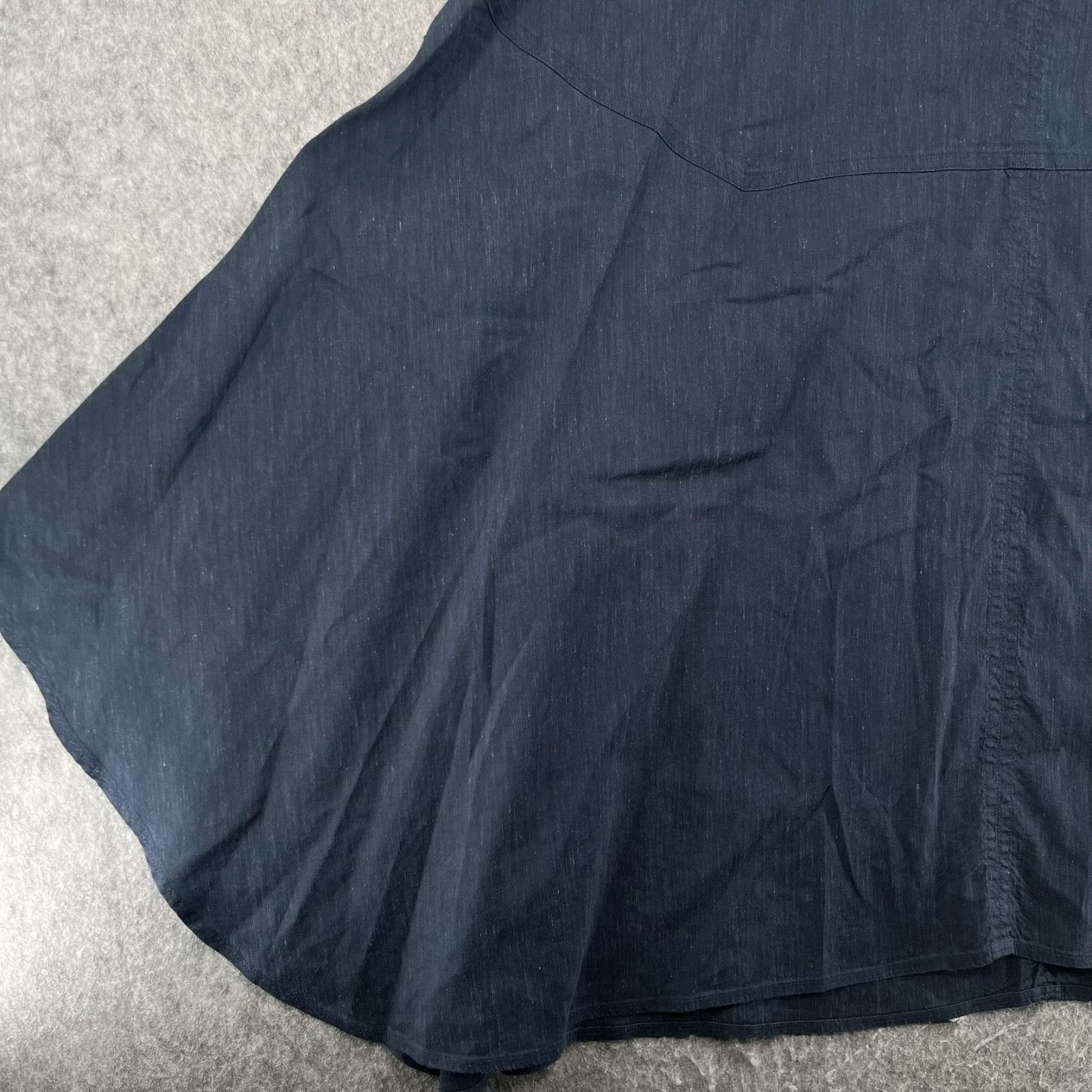 A.L.C. Navy Blue Harlow Linen Sleeveless Midi Dress Size 8