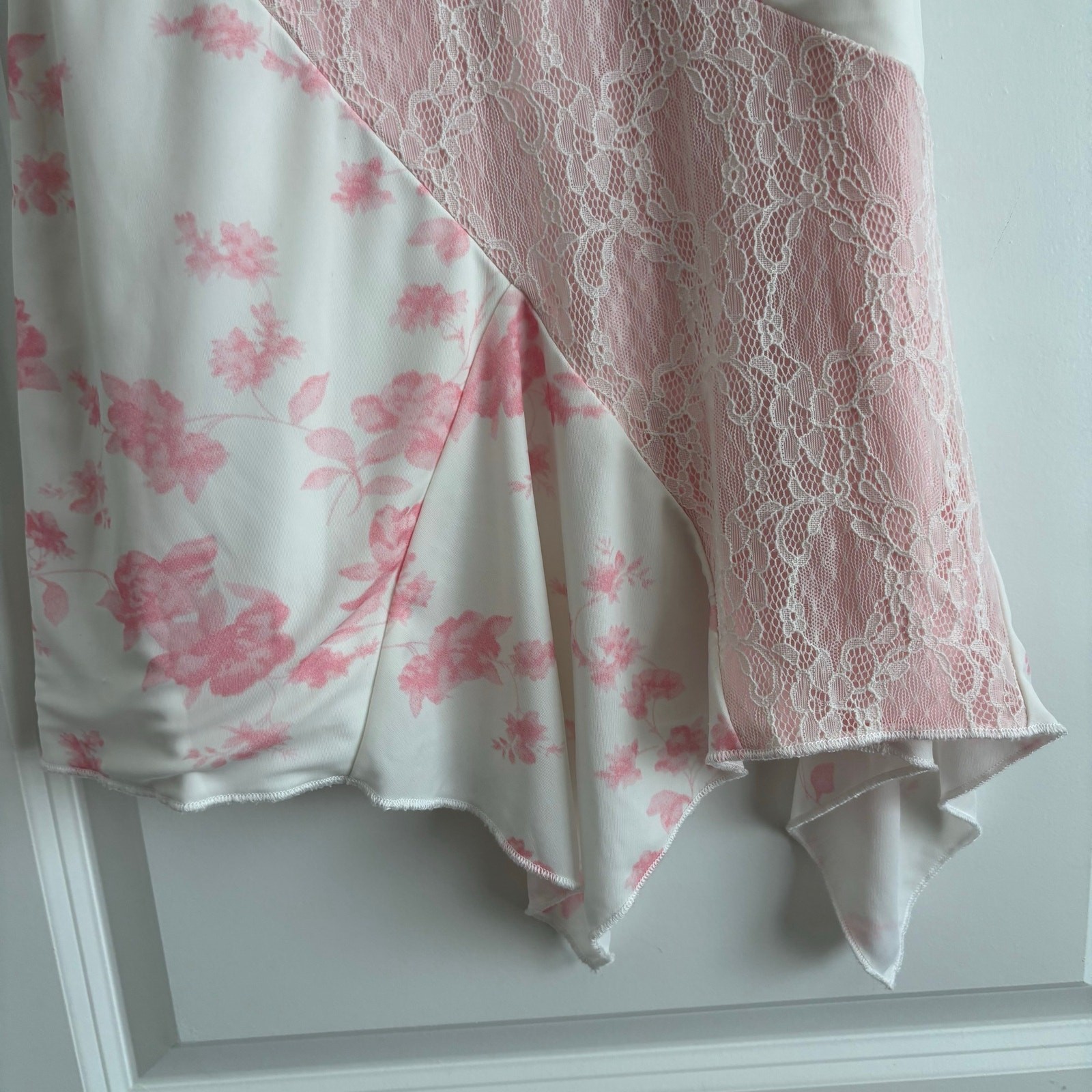 White Fox Boutique Settle For You Mini Dress Size XS Pink Coquette Asymmetric