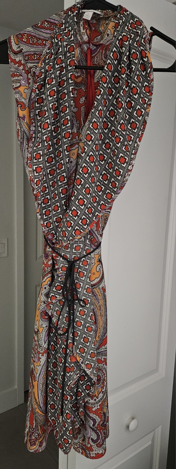 New York & Company Five Way Versatile Paisley Dress Size Small