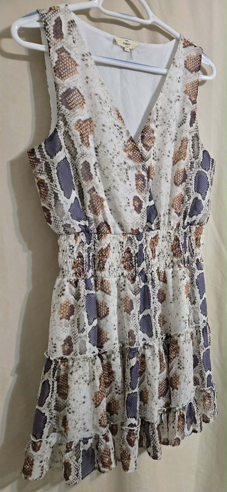 Entro Snake Print mini dress by Entro size Large