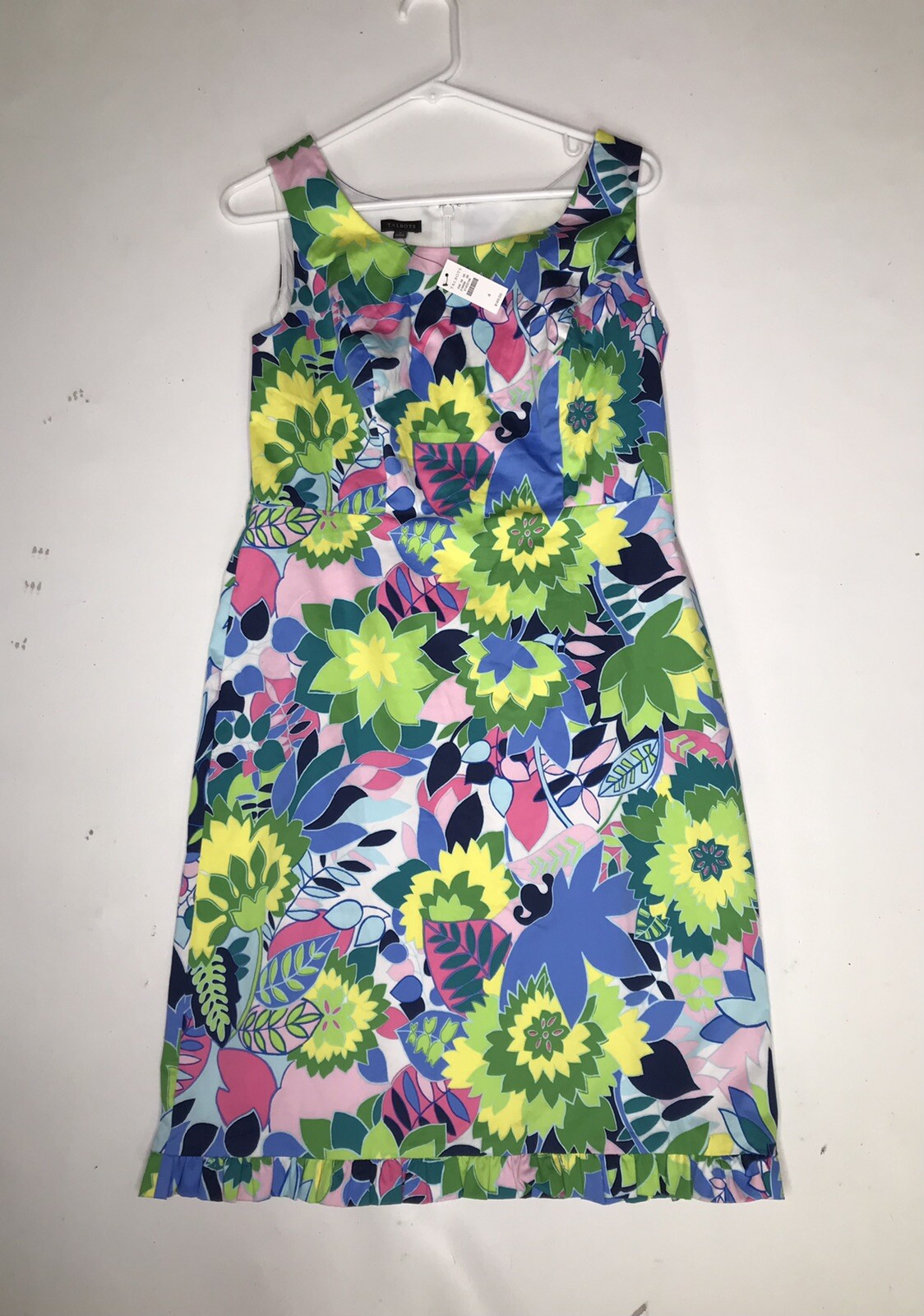 Talbots Floral Sleeveless Sheath Pencil Dress size 4