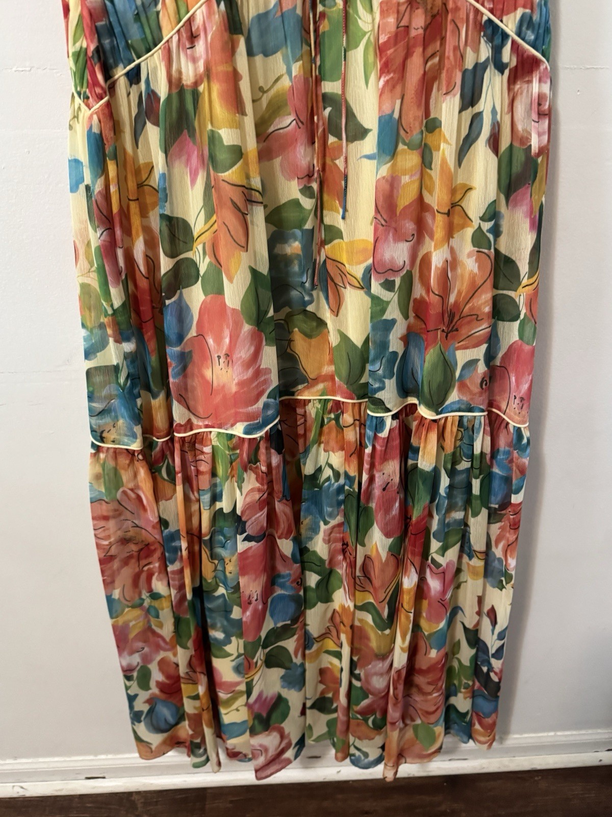 ONE33 SOCIAL puff sleeve Floral maxi Gown dress in floral Sz 12
