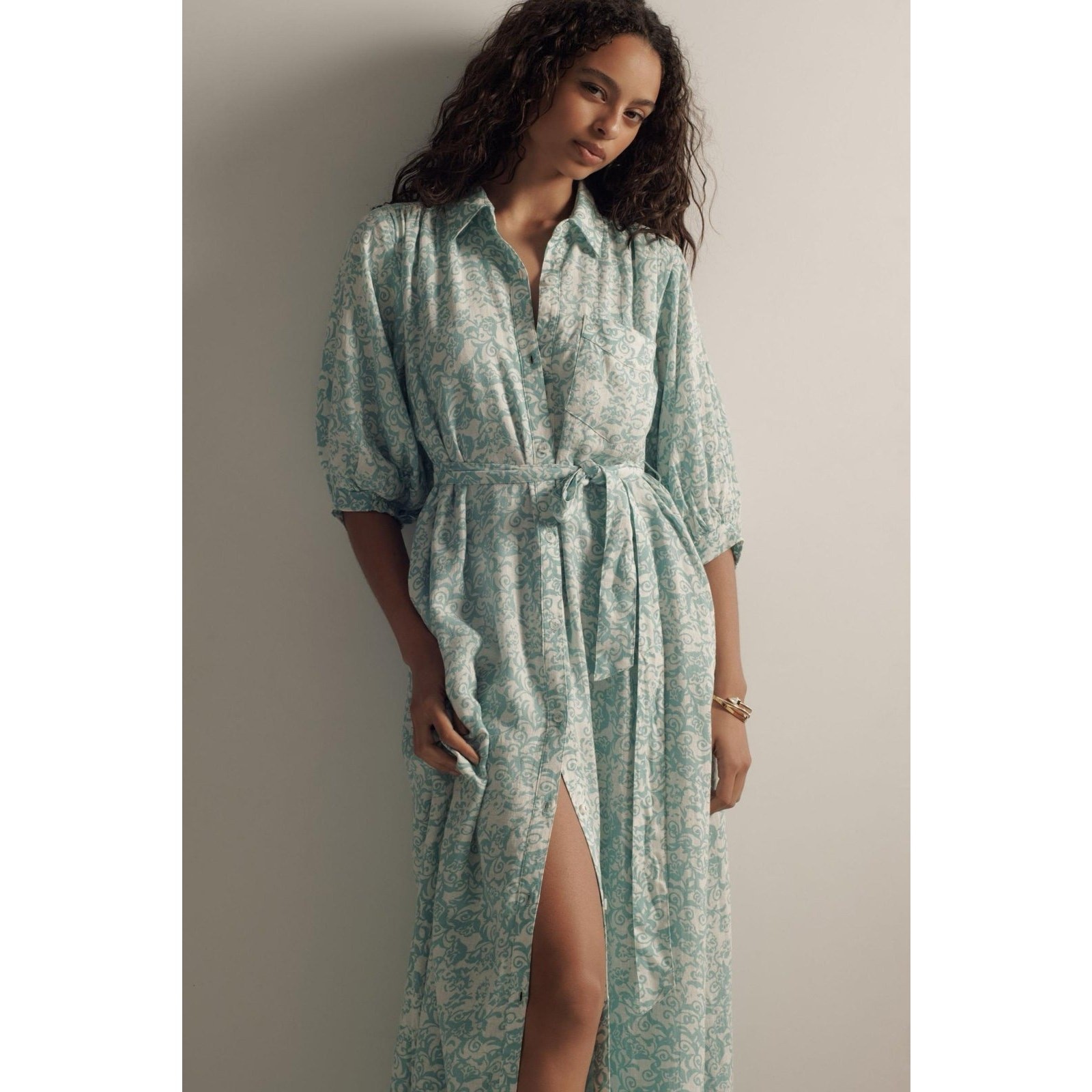 NWT❤️The Irene Linen Shirt Dress by Maeve szL