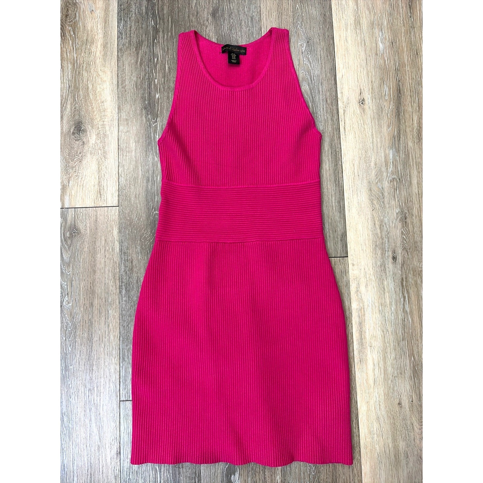 House of Harlow Fuchsia Rib Knit Sleeveless Sweater Dress Women’s M