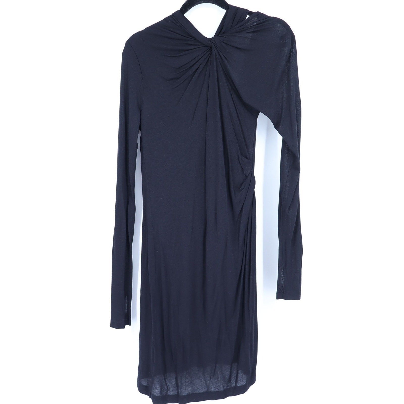 HELMUT LANG Asymmetric Mini Dress NWT Black Twisted Long Sleeve Women’s M