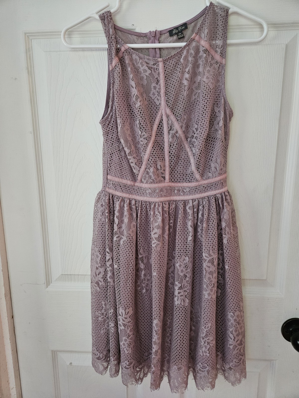 Womens XS Lily Rose Lavender Dress