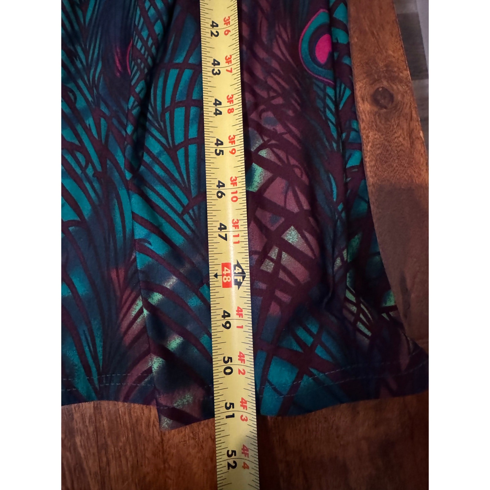 Raya Sun Navy Teal Peacock Feather Maxi Dress Smocked Fairy Whimsigoth Size L