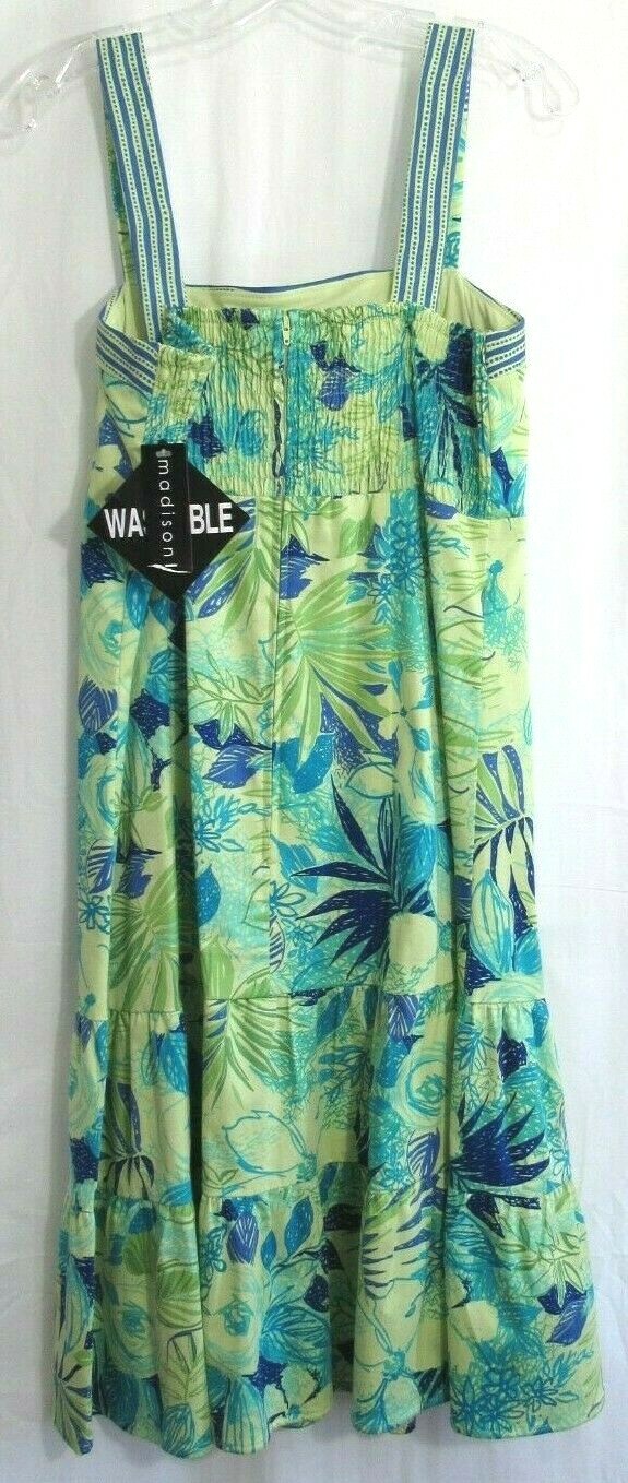 Madison Leigh Multicolored Floral Padded Top Knee Length Sleeveless Dress 12 NWT