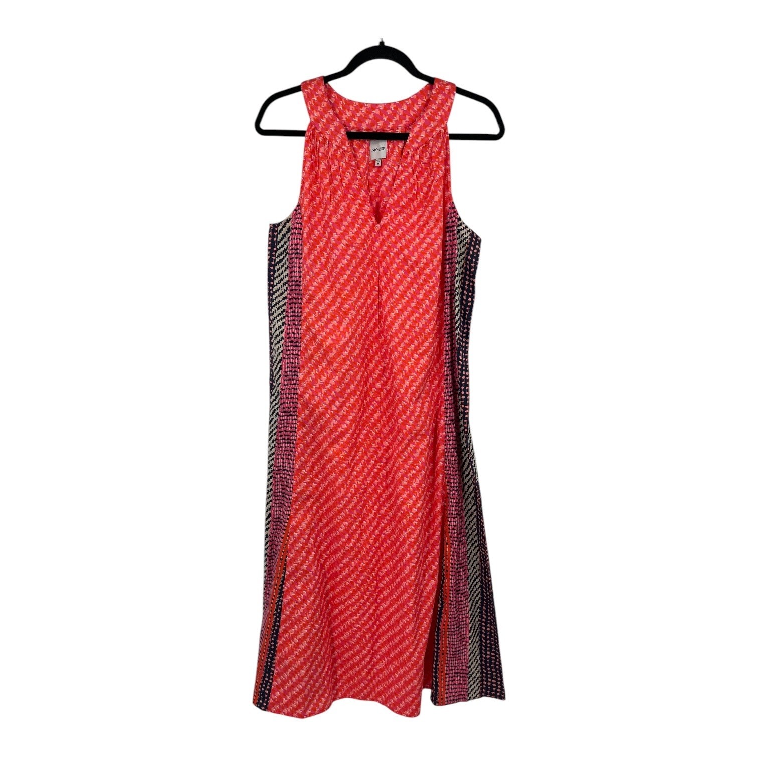 Nic + Zoe Dress spotty stripes sleeveless cotton size Medium M