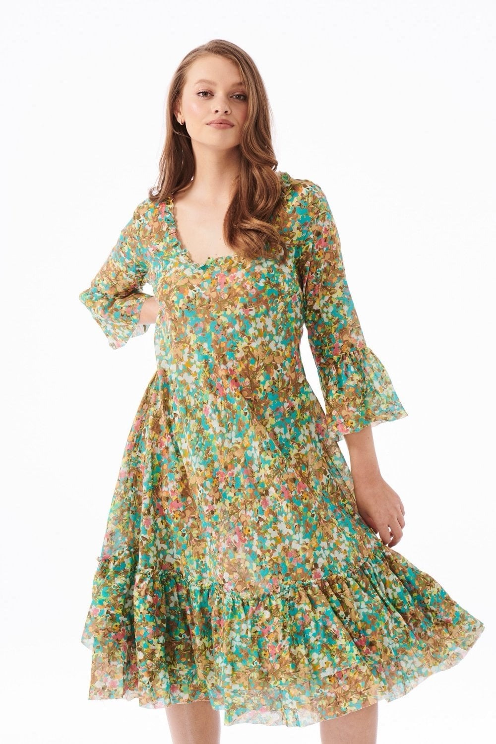 One Season Australia Valentina Dress in a multi-color floral print Size Small
