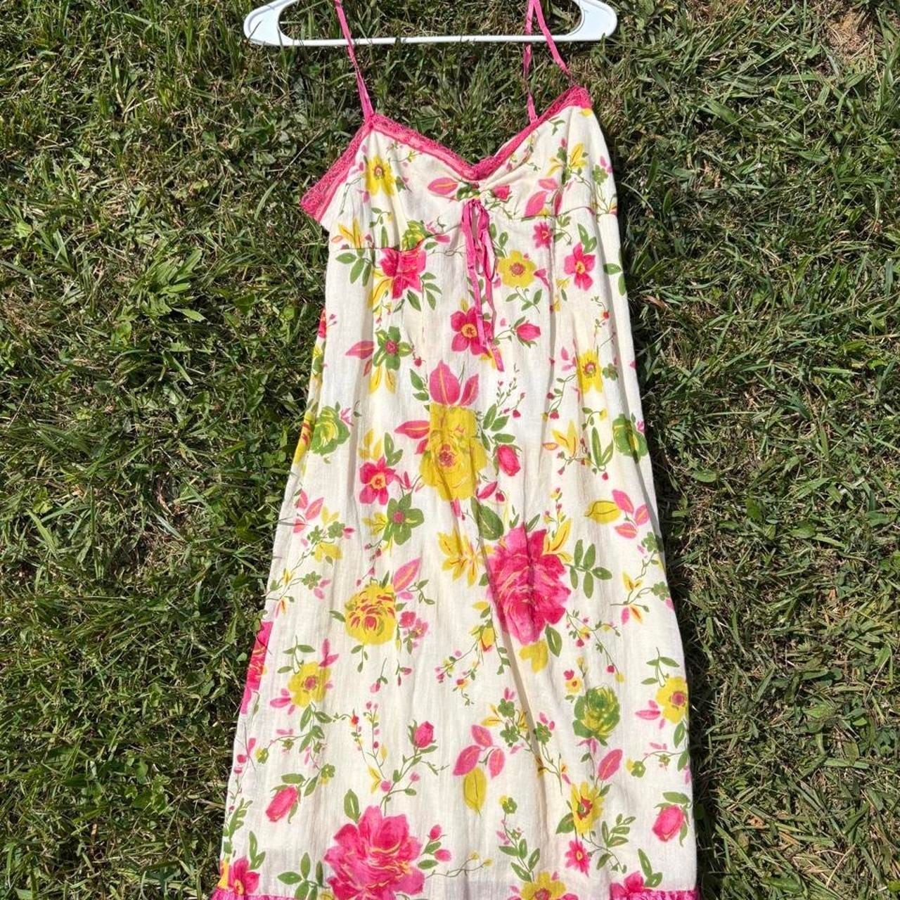 Wet Seal Y2K Floral Lace Sundress Size 7