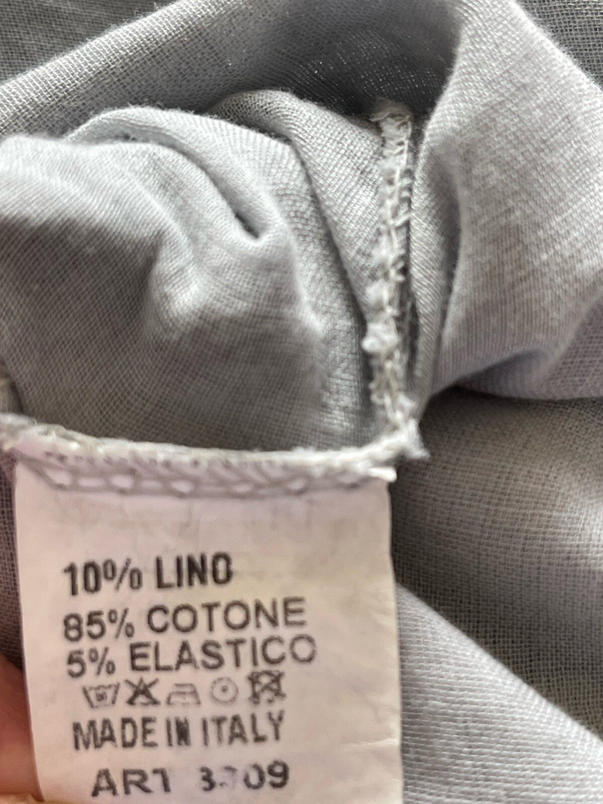 100% Lin Blanc Womens Linen Blend Dress Size 40 Gray White Sleeveless Lagenlook