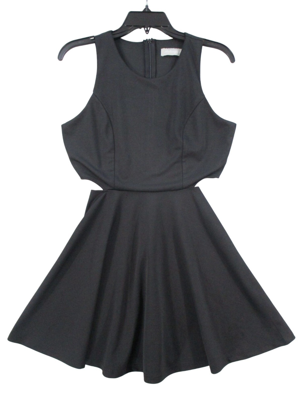 Elegant Black Sleeveless Skater Dress By BelongSci