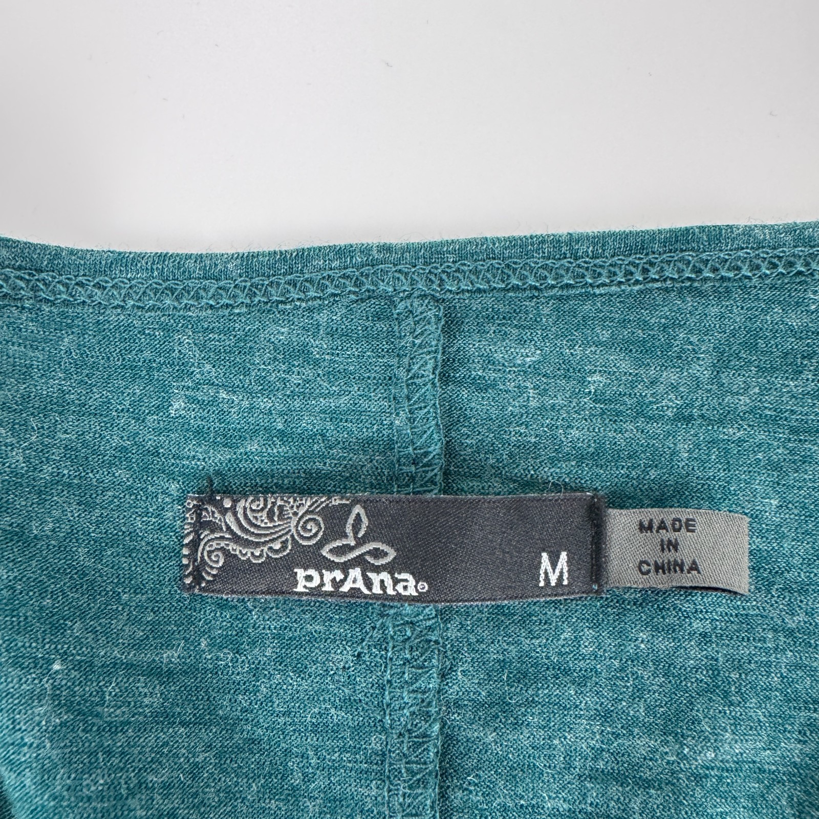 Prana Womens Size M Nadia Wool Blend Faux Wrap Long Sleeve Green Dress W3NALS314
