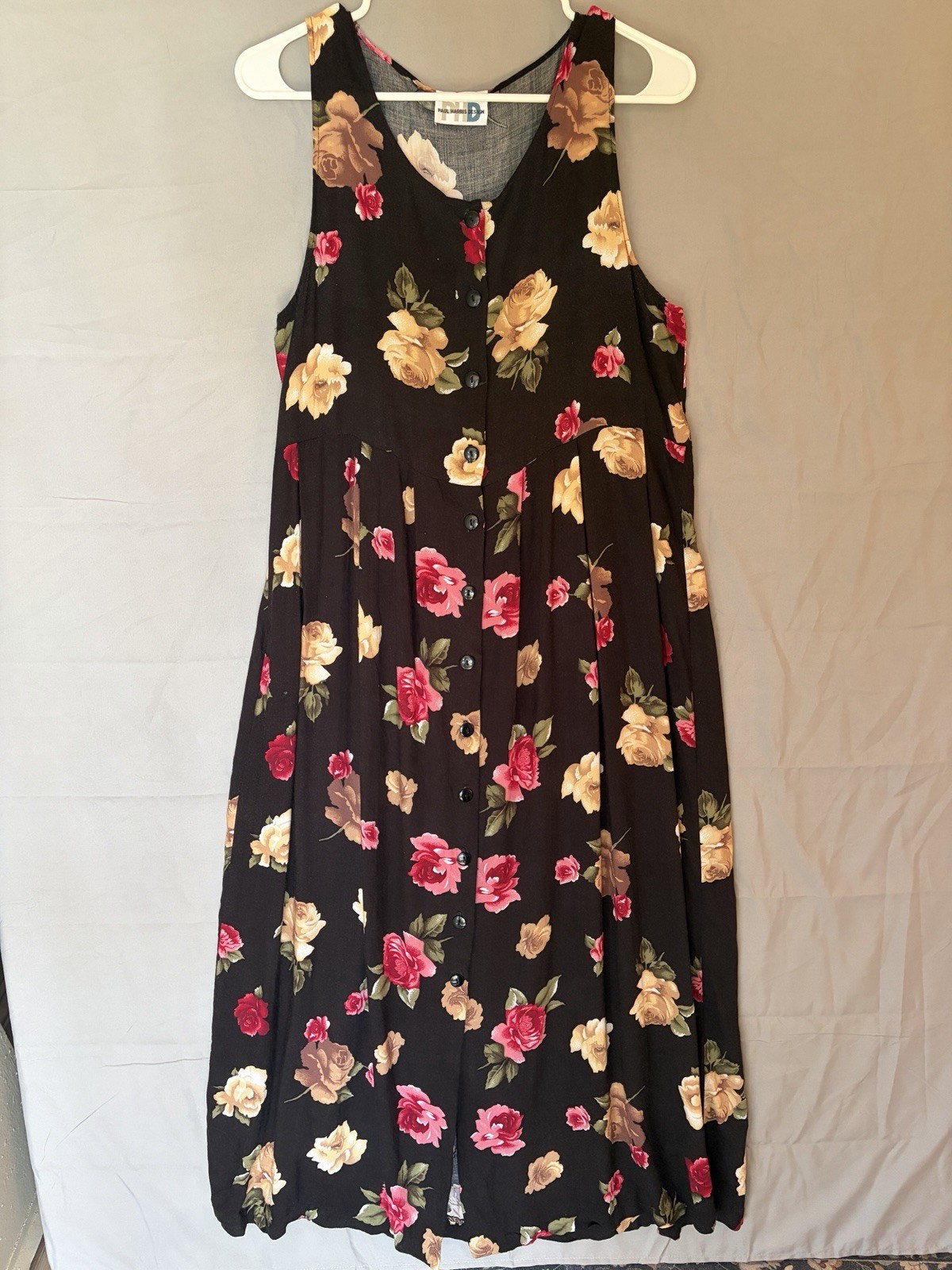 100% Cotton Vintage USA Small (or M) Paul Harris Design Maxi Dres/ Jumper